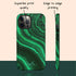 Malachite Marble Agate Custom Name iPhone Case